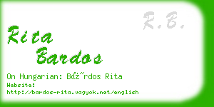 rita bardos business card